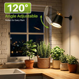 Inzlume Hanging Grow Lights for Indoor Plants, 18W Wall Mounted Grow Light with 660nm Red Light, Decorative Full Spectrum Grow Lamp for Tall Plants Flowers, 9.8ft Power Cord, Modern Style