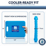 Cooler Shock Ice Packs for Cooler - 2 Reusable, Long Lasting, Cold Freezer Packs for Coolers, Lunch Bags & Totes to Keep Food Fresh - Clear