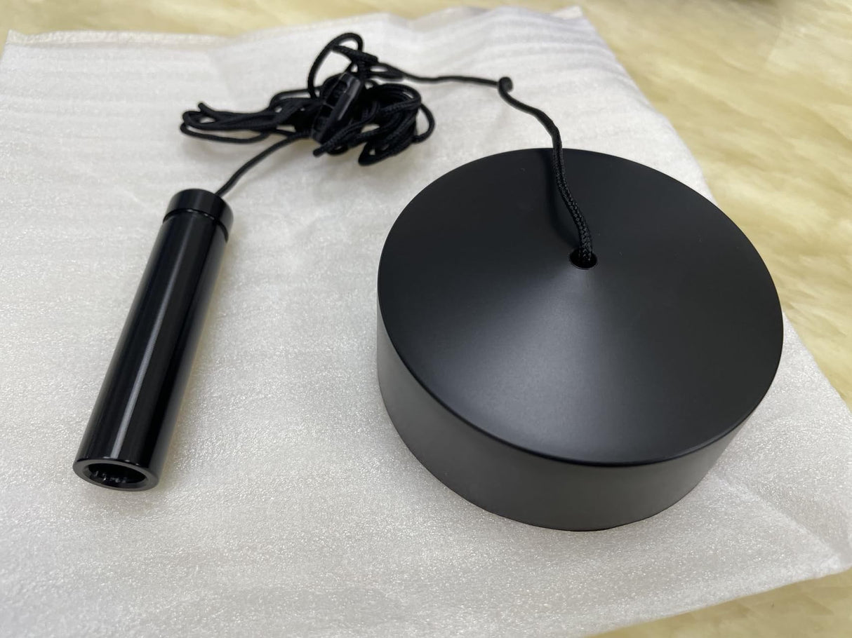 Taps2Traps™ Matt Black Bathroom Light Pull Switch with Mordern Sleek Toggle & Black Cord 2 Way 6A