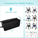 Dotday Rollator Basket with Cup Holder, Easy to Use Rollator Accessories Folding Storage Bag, Never Tipping Over