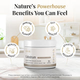 Elavite Bovine Colostrum Powder (Unflavored) Grass Fed Colostrum Supplement for Gut Health, Immune Support Healthy Hair, Skin & Nails - 30 Servings