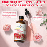 EVOKE OCCU Rose Essential Oil for Skin Care, Relaxation, Home Cleaning, Add to Diffuser and Spary, DIY Candle and Soap - 4 Fl Oz