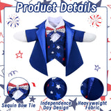 Patriotic Porch Goose Outfits 4th of July Goose Outfits Independence Day Lawn Porch Goose Clothes Fits 23" Cement Plastic Goose Statue for USA 250th Anniversary Outdoor Garden Yard Patio Decoration