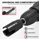 5-Piece Wing Nut Driver Set (10mm,12mm,14mm,16mm,18mm) with Magnetic Aluminum Storage Rail, 1/4" Hex Shank Wing Nut Driver Bit Set, Metric Wing Nut socket Set for Wing Nut, Eye Bolt, Wire Twisting