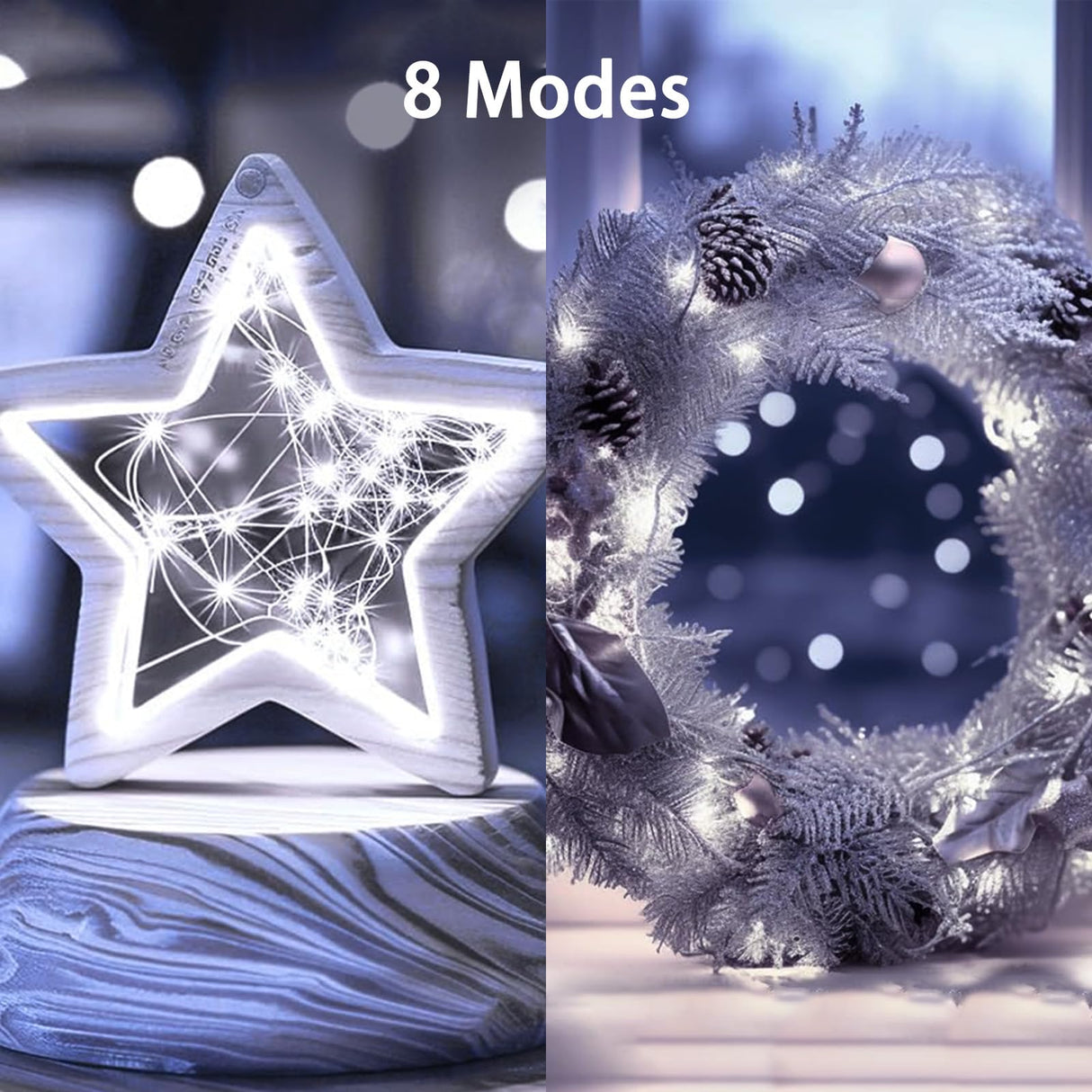 4 Pack White Fairy Lights Battery Operated with Remote, Waterproof 20FT 60LED Cuttable Twinkle Lights with Timer Indoor Outdoor, String Light for Bedroom, Classroom, Wedding, DIY, Christmas Décor