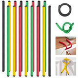 Ninehaoou 20 Pcs 17 Inch EVA Foam Twist Rubber Ties Reusable Bendable Cable Tie Straps Flexible Heavy Duty Twisty Ties for Organizing Cords Bundling (Red,Yellow,Green,Black)