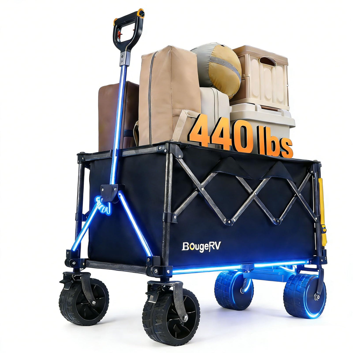 BougeRV Electric Utility Wagon with 133Wh Battery, Up to 440 lbs Load