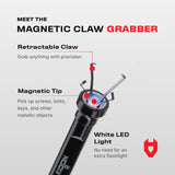 NoCry Magnetic Flexible Claw Grabber Pickup Tool with Bright LED Light - 27.7in Long Magnetic Pickup Tool, Retractable Claw Grabbing Tool, Magnetic Grabber Tool with 5lb Pull Strength Pick Up Tool