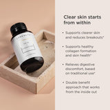 JSHealth Vitamins Skin and Digestion Formula Skin Vitamins | Clear Skin Supplement with Zinc for Acne | Acne Supplements for Clear Healthy Skin | Acne Treatment for Teens and Adults | 120 Count