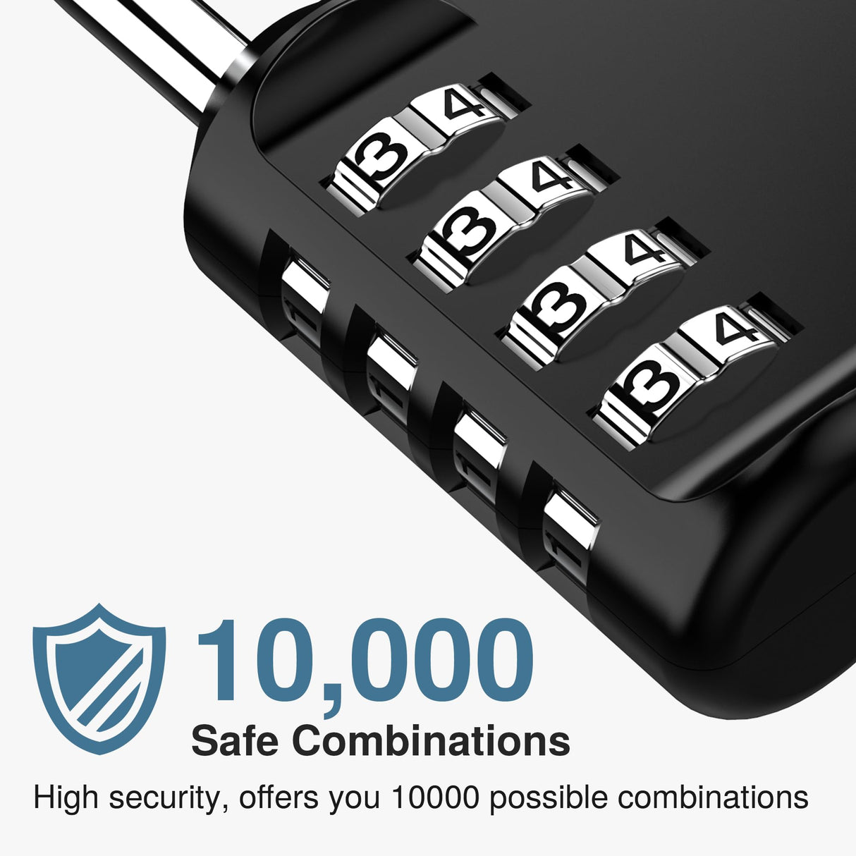 Puroma 10 Pack Combination Lock for Locker 4 Digit Outdoor Waterproof Padlock for School, Gym, Sports, Fence, Toolbox, Gate, Case, Outdoor, Hasp Storage, Cabinets (Black)