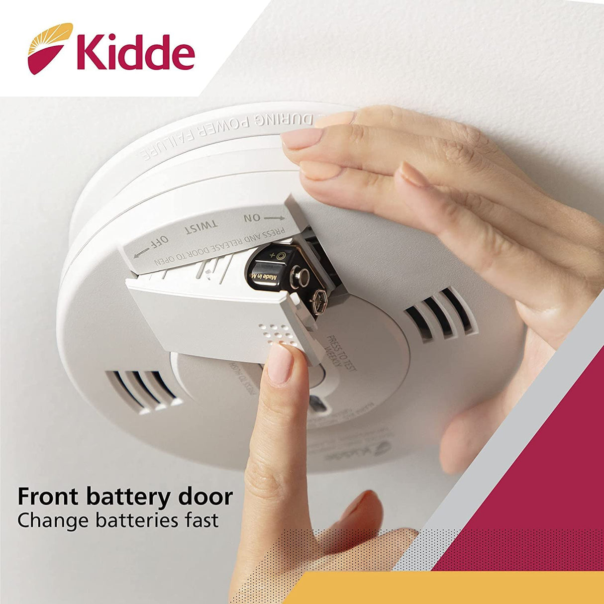 Kidde Smoke & Carbon Monoxide Detector, Hardwired Interconnect, Combination Smoke & CO Alarm with Battery Backup, Voice Alerts, 2 Pack