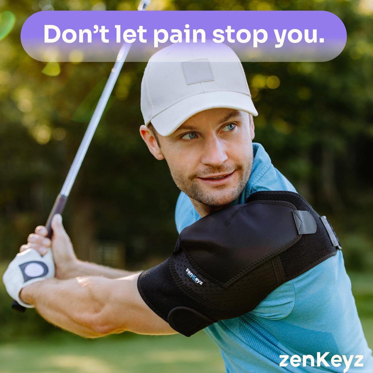 ZENKEYZ Shoulder Brace for Women & Men, Torn Rotator Cuff Shoulder Support, Neoprene Shoulders Compression Sleeve - Injury Pain Relief Arm Sleeves for Men & Women, Left & Right (Black, 2XL)