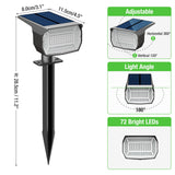 nipify 4 Pack Solar Spot Lights Outdoor, Solar Powered Waterproof Spotlight, Landscape Lighting for Outside Yard Garden Pathway,Blue
