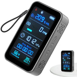 Portable Carbon Monoxide Detectors for Travel | 7-in-1 O2/CO Alarm with Air Pressure | Temperature, Humidity Sensors & 230-Hour Standby | Room Oxygen Monitor for Home, Hotel, Camping, RV