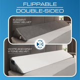 Kölbs Wedge Pillow Headboard, Flippable 2 Sided, Instantly Change Your Decor, Mattress Gap Filler Full Size