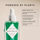 HERBIVORE Emerald Facial Oil | Hydrating, Glowing, Calming & Moisturizing Facial Oil with Ashwagandha & Squalene, Plant-based, Vegan, Non-Comedogenic, 30 mL / 1 oz
