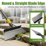 Floor Scraper Long Handle Heavy Duty, 60" Metal Ice Scraper for Driveway, Multifunctional Weed Scraper for Weed Cleaning Edging Trenching & Removing Snow Ice Dirty Moss