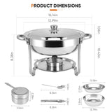 Chafing Dishes for Buffet, 2 Pack 6QT Stainless Steel Chafing Dish Buffet Set with Lids, Food Warmers for Parties Buffet, Buffet Servers and Warmers for Home, Christmas Gatherings, Catering Events