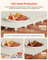 Warming Mat for Food, iTRUSOU Electric Warming Tray 99H Continuous Heat,7 Temp Settings,Patented Full-Surface Heating,°F/°C Switch,Flexible Roll-Up Food Warmers for Parties Buffet,Everyday Use