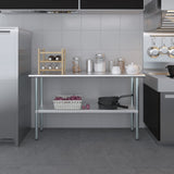 AmGood 18 in. x 60 in. Stainless Steel Work Table | Metal Kitchen Food Prep Table | NSF