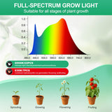 WeeLeeGoo 2 Pack Grow Lights, Pot Clip LED Growing Lamp for Indoor Succulents Pot Mini Small Plants,6000K White Full Spectrum with 5-Level Dimmable, Auto Timer 4/8/12/18 Hrs