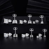 MDFUN Stud Earrings for Men Women 925 Sterling Silver Post Earring