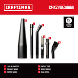 CRAFTSMAN CMXZVBE38668 1-1/4 in. 6-Piece Micro-Cleaning Vac Attachment Kit