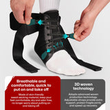 Gviipk Quick Lace Up Ankle Brace Support for Sprained Ankle Wrap, Plantar Fasciitis Relief and Achilles Tendonitis Wrap, Foot Brace Ankle Stabilizer for Men & Women - M