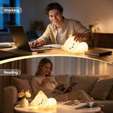 Mubarek Sleepy Cute Cat Gifts - 16-Color Silicone Night Light with Remote