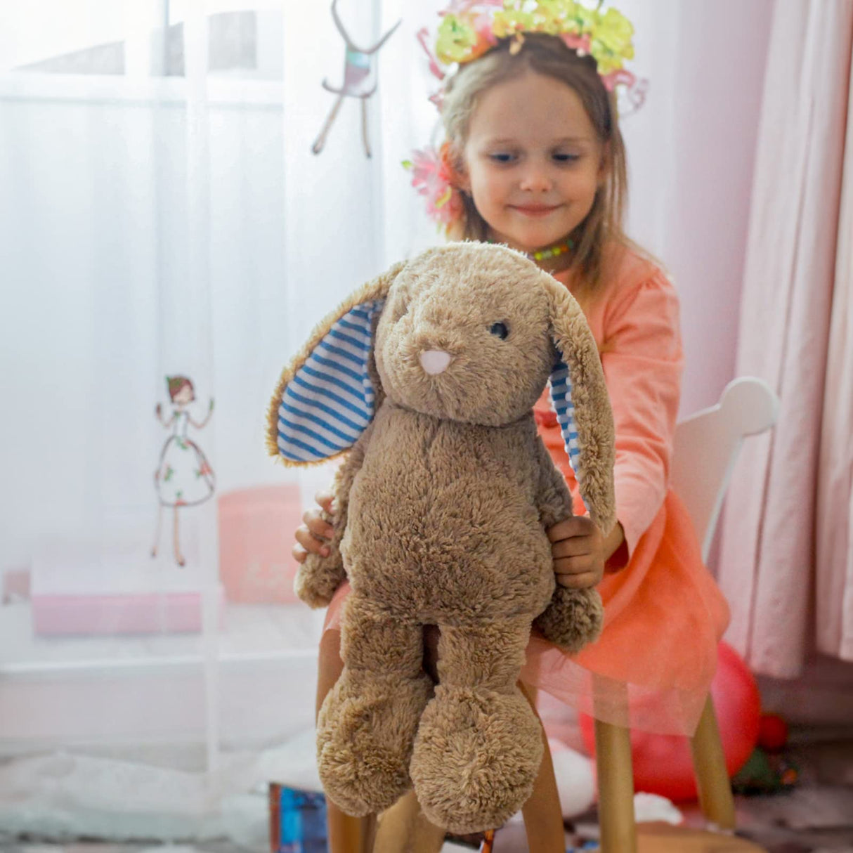 WEIGEDU Rabbit Bunny Stuffed Animals Plush Toys for Kids Boys Girls Birthday Bedtime Christmas Easter Gifts