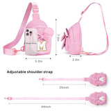 QLOVEA 2 3 4 5 6 Year Old Girl Birthday Gift for Girls Sling Bag, Pink A