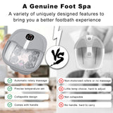 HOSPAN Collapsible Foot Spa Electric Rotary Massage, Foot Bath with Heat, Bubble, Remote, and 24 Motorized Shiatsu Massage Balls. Pedicure Foot Spa for Feet Stress Relief - FS02A