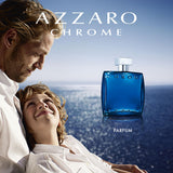 Azzaro Chrome Parfum - Fresh Aromatic Mens Cologne - Intense Fougère Citrus Fragrance - Notes of Bergamot - Lasting Wear - Masculine Clean Scent - Luxury Perfumes for Men - Travel Size, 1.6 Fl. Oz