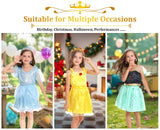 LIMIROLER 18 Pcs Princess Dress Up Clothes for Little Girl Role Play Costume Gift Set, Princess Dress Up Toys for Toddler Girls, Birthday Christmas Party Gifts for Girls Aged 3-6 Years Old
