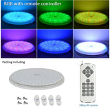 Underwater Light 18W 42W Underwater Lights PAR56 RGB LED Swimming Pool Light Resin Filled Wall Mounted / Embedded Pool Lamp IP68 Waterproof Pond Light Pond Lights ( Color : RGB with remote , Size : 42