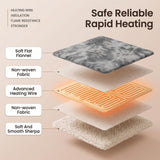 PFASDFW Heated Electric Blanket Throw 50''x60'' - Fast Tie-Dye Heating Blanket, Washable Heat Blanket 10 Heating Settings, 8h Timer Auto Off & Heated Protection, Soft Flannel & Sherpa Material