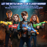 inodoo Rechargeable Laser Tag Guns Set of 4 with LED Digital Multi-Functional Vests Birthday Gifts Toys for Kids Boys Girls 8 9 10 11 12+ Years Old Christmas