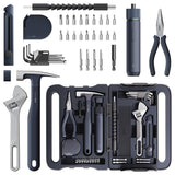 HOTO 40-Piece Tool Kit, Household Essentials Tool Set w/Smart Electric Screwdriver (LED, 3 Torque) + 14 Tools & 26 Accessories Including Allen Wrenches Sets | Pro-Grade Compact Organizer