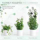 MEILIDY 32.6 Inch Expandable Plant Trellis with Tape Tie, Black, 2 Packs