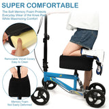 Knee Scooter Cushion Cover - Soft and Comfortable Knee Scooter Pad with Removable 2'' Thick Memory Foam Cushion, Black