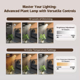 AJABotanics Grow Light for Indoor Plants 60W Full Spectrum LED, 85'' Adjustable Standing Plant Light, Tall Grow Light with Timer & 10-Level Dimmable, Ideal for Large Plants & Indoor Trees