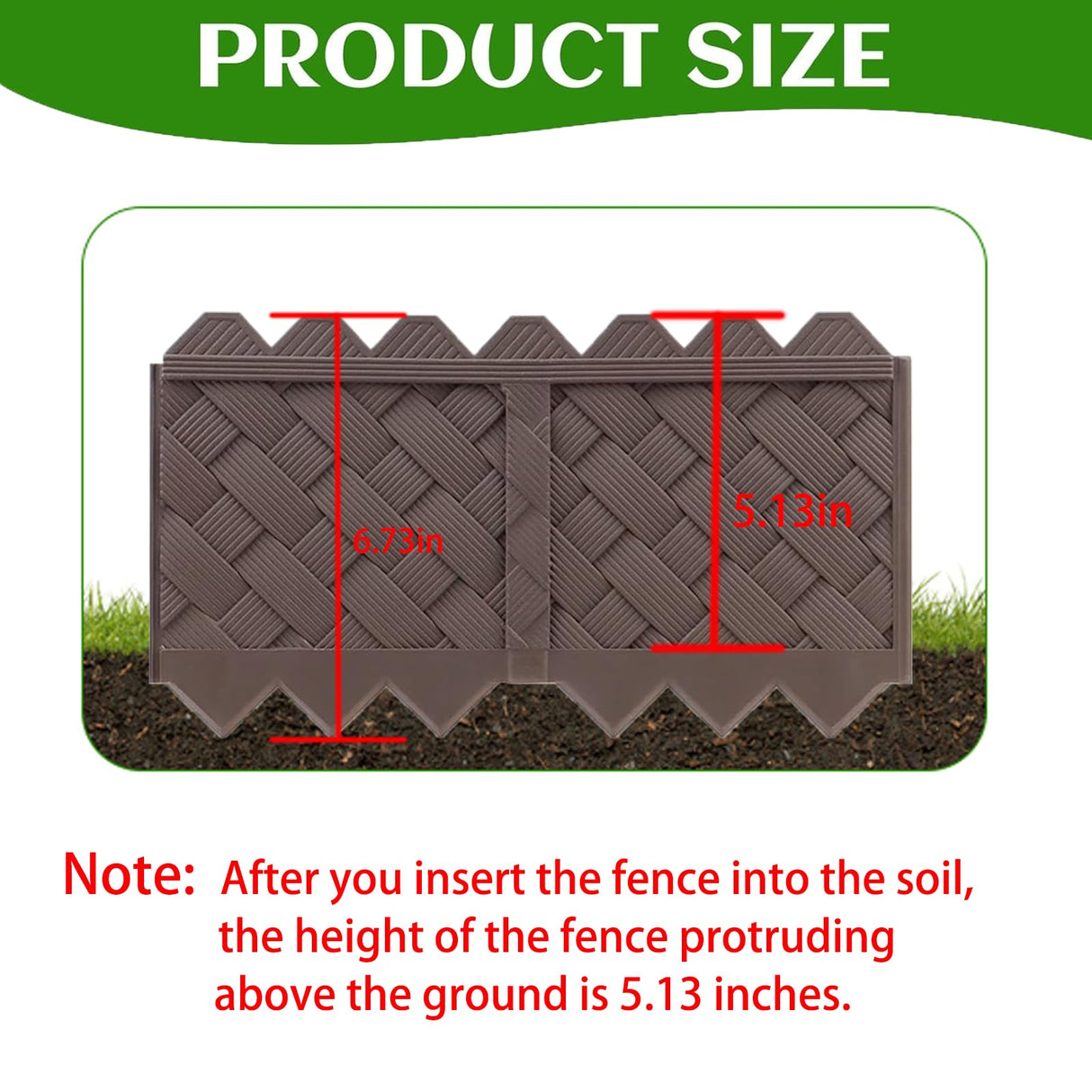 30 Pack (30FT) Weaving Flower Bed Garden Edging Borders, Landscaping Edging