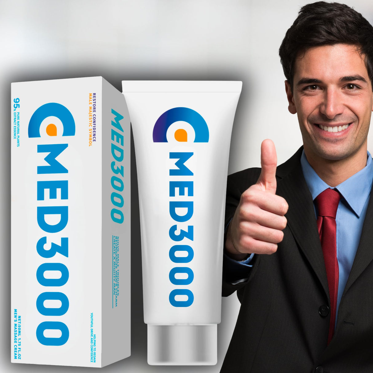 Med3000 Gel for Men – Complete Blood Pressure Support, Libido Booster & Testosterone Enhancer | Clinically Proven Erectile Support