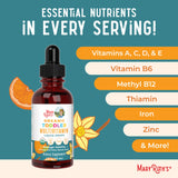 MaryRuth Organics Multivitamin & Multimineral with Iron for Toddlers | USDA Organic | Sugar Free | Multivitamin Liquid Drops for Kids Ages 1-3 | Immune Support | Vegan | Non-GMO | 2 Fl Oz