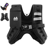 BIBIVENTA Weighted Vest for Women & Men, 12lb Body Weight Vest with Touchscreen Phone Holder & Reflective Stripe, Workout Equipment for Weight Loss, Fitness, Walking, Running, Cardio, Strength Training