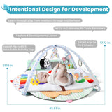 BLF FUN Sensory Baby Play Mat, Montessori Inspired Play Gym Mat for Infants, Machine Washable Activity Mat, Christmas Birthday Gifts for Toddlers 0-6-12-18 Months