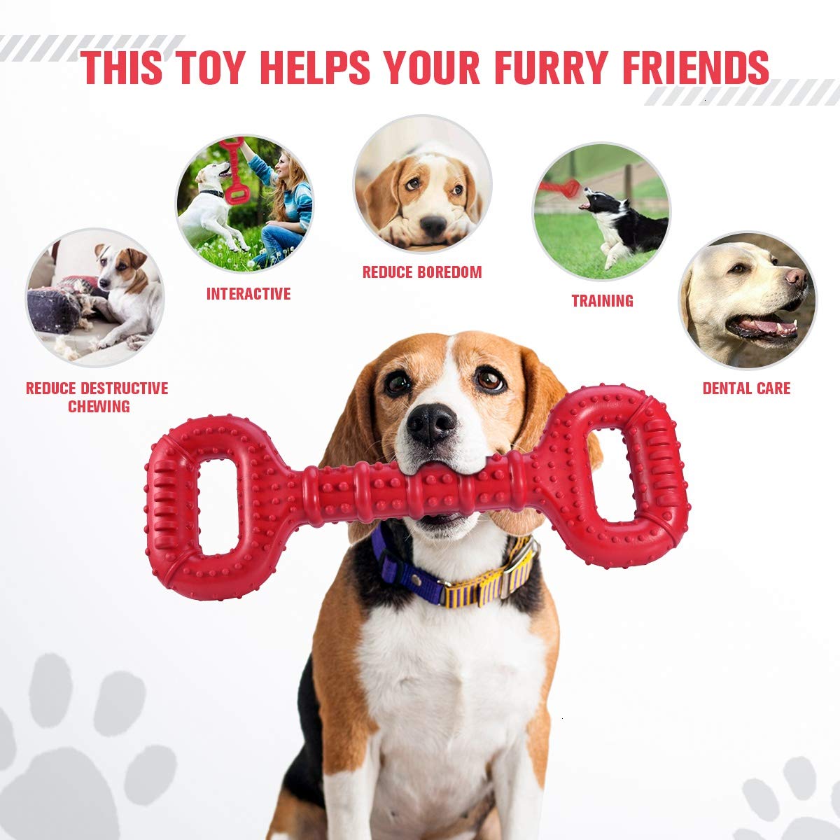 Feeko Dog Toys for Aggressive Chewers Large Breed, Interactive Dogs Toy