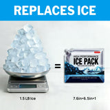 ABOXOBOG Reusable Ice Packs for Lunch Box Long Lasting Slim Gel Freezer Packs for Cooler Bag Cooler Backpack, Keeps Food Cold Fresh for Work & School & Travel(6.5"x7.5"x4P)