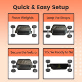 Dumbbell Hip Thrust Belt for Weights, Kettlebells & Plates | Booty Belt for Glute & Hamstring Strengthening | Non-Slip Neoprene Padding | Booty Trainer for Women and Men (Peach Fuzz)