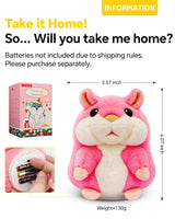 TWORIVER Talking Hamster Repeats What You Say,2025 Top Christmas Funny Gifts,Toddler Toys for Ages 2-4 5-7 8-13 Girls Pink Stocking+Stuffers Kids Interactive Dolls,a Most Popular Stuffed Animal Plush